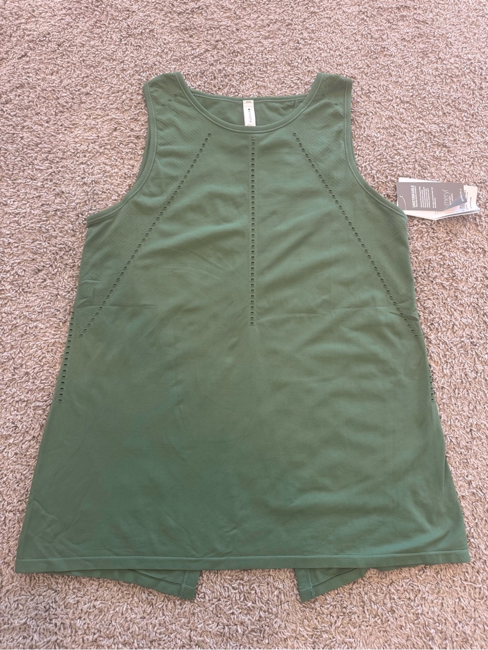 NWT Athleta Foothill Tank Top, Green, Sz Medium